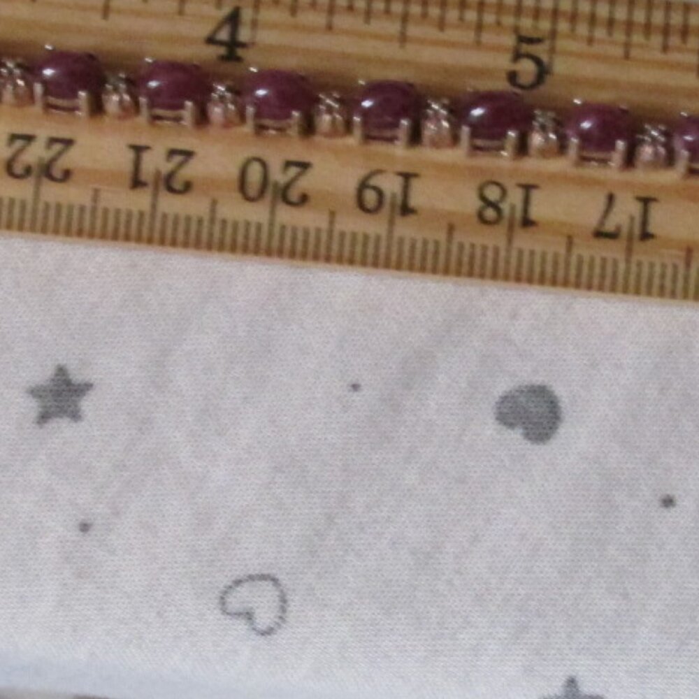 GARNET(RHODOLITE) LINE BRACELET - Picture 2 of 3